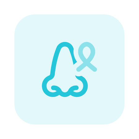 Nasal cancer isolated on a white backgroundのイラスト素材