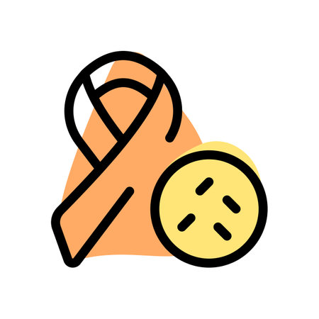 Cancel related to a bacterial infection isolated on a white backgroundのイラスト素材