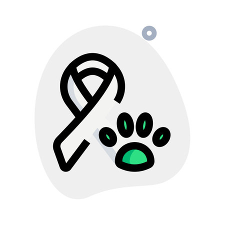 Animal with a cancer a deadly disease isolated on a white backgroundのイラスト素材