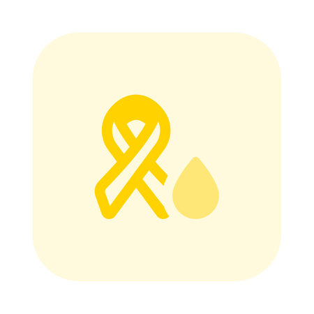 Blood cancer with Ribbon and blood drop Logotypeのイラスト素材