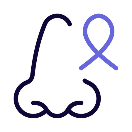 Nasal cancer isolated on a white backgroundのイラスト素材