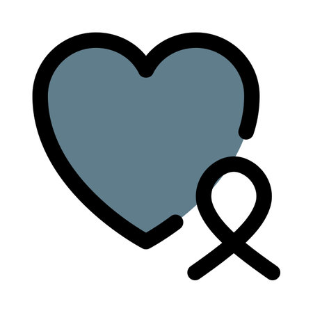 Heart cancer patient short-lived isolated on a white backgroundのイラスト素材