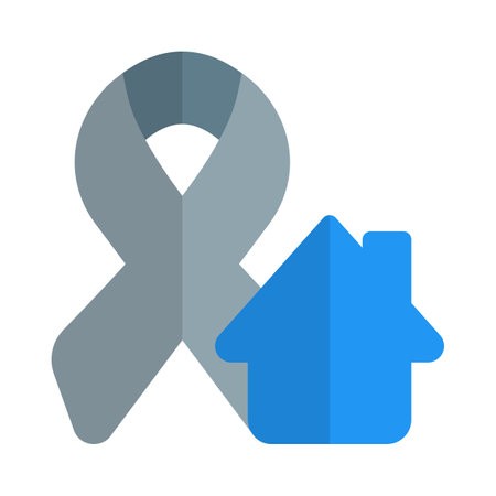 House of a cancer patient isolated on a white backgroundのイラスト素材