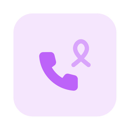 Telephonic support for cancer patient isolated on a white backgroundのイラスト素材