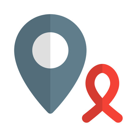 cancer specialty Hospital location isolated on a white backgroundのイラスト素材