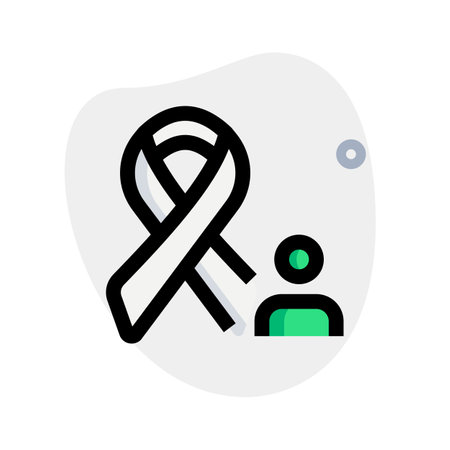 Patient suffering from a initial stage of cancerのイラスト素材