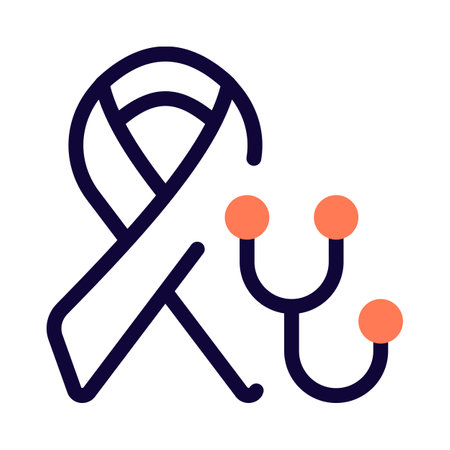 Medical support for cancer patient isolated on a white backgroundのイラスト素材