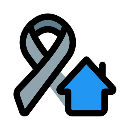 House of a cancer patient isolated on a white backgroundのイラスト素材