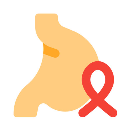 colon cancer related to stomach ulcer and other diseasesのイラスト素材