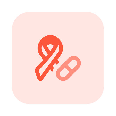 Cancer medication isolated on a white backgroundのイラスト素材