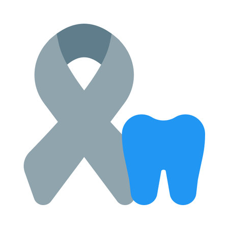 Mouth cancer may decay you teeth isolated on a white backgroundのイラスト素材