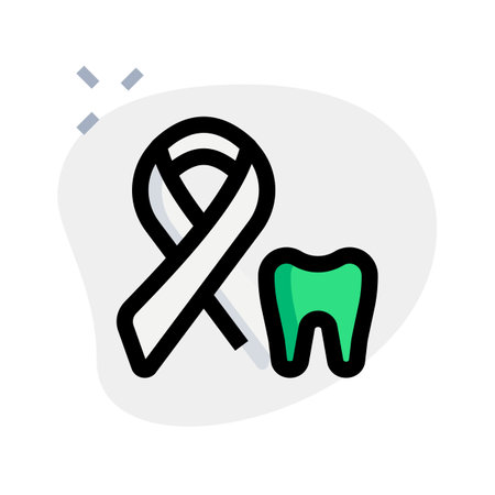 Mouth cancer may decay you teeth isolated on a white backgroundのイラスト素材