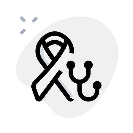 Medical support for cancer patient isolated on a white backgroundのイラスト素材