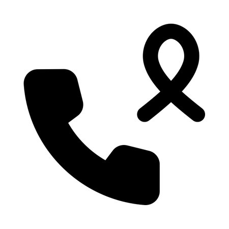 Telephonic support for cancer patient isolated on a white backgroundのイラスト素材