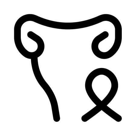 Uterine cancer in female isolated on a white backgroundのイラスト素材