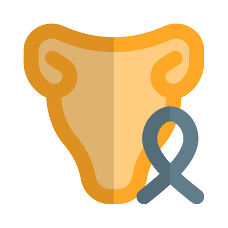 Uterine cancer in female isolated on a white backgroundのイラスト素材