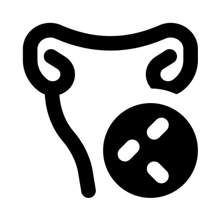 Uterus infected with bacteria isolated on a white backgroundのイラスト素材