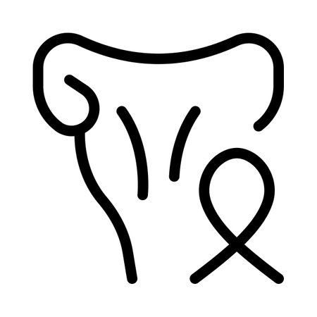 Uterine cancer in female isolated on a white backgroundのイラスト素材