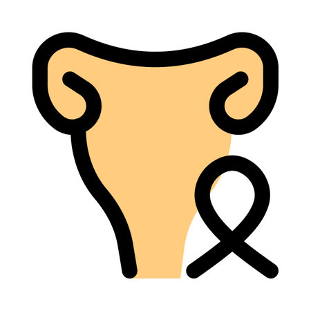 Uterine cancer in female isolated on a white backgroundのイラスト素材