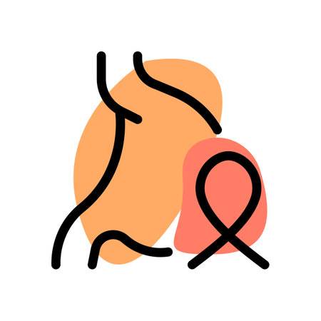 colon cancer related to stomach ulcer and other diseasesのイラスト素材