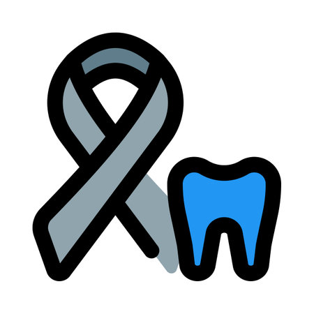 Mouth cancer may decay you teeth isolated on a white backgroundのイラスト素材
