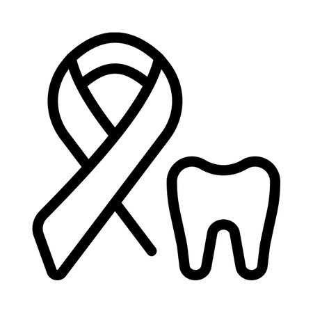 Mouth cancer may decay you teeth isolated on a white backgroundのイラスト素材