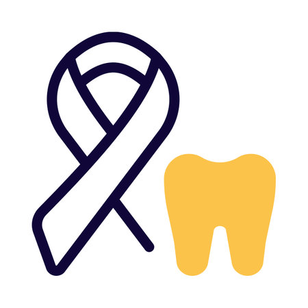 Mouth cancer may decay you teeth isolated on a white backgroundのイラスト素材