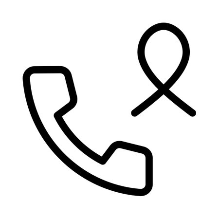Telephonic support for cancer patient isolated on a white backgroundのイラスト素材