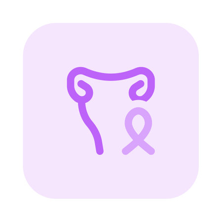 Uterine cancer in female isolated on a white backgroundのイラスト素材