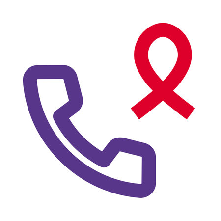 Telephonic support for cancer patient isolated on a white backgroundのイラスト素材