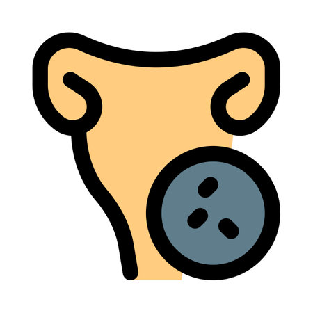 Uterus infected with bacteria isolated on a white backgroundのイラスト素材