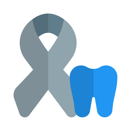 Mouth cancer may decay you teeth isolated on a white backgroundのイラスト素材