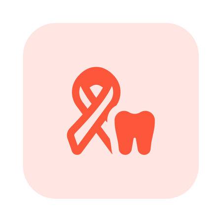 Mouth cancer may decay you teeth isolated on a white backgroundのイラスト素材
