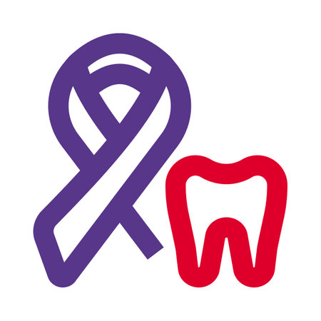 Mouth cancer may decay you teeth isolated on a white backgroundのイラスト素材