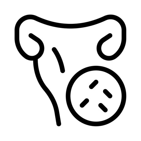 Uterus infected with bacteria isolated on a white backgroundのイラスト素材