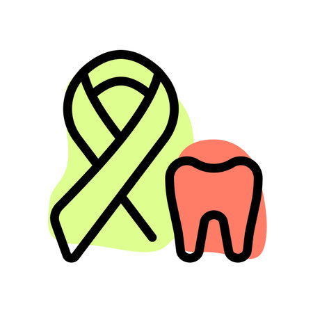 Mouth cancer may decay you teeth isolated on a white backgroundのイラスト素材