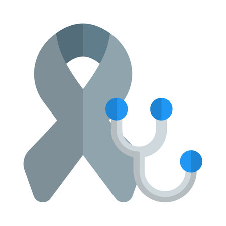 Medical support for cancer patient isolated on a white backgroundのイラスト素材