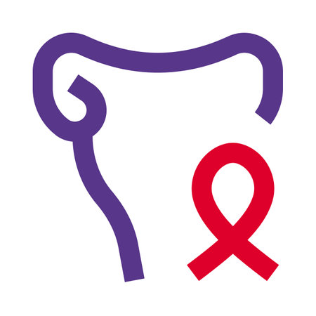 Uterine cancer in female isolated on a white backgroundのイラスト素材