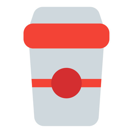Portable coffee glass ready to takeaway.のイラスト素材