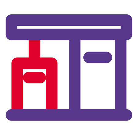 Gas station for vehicles with convenience services.のイラスト素材