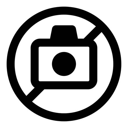 Prohibition on the use of photographic devices.のイラスト素材