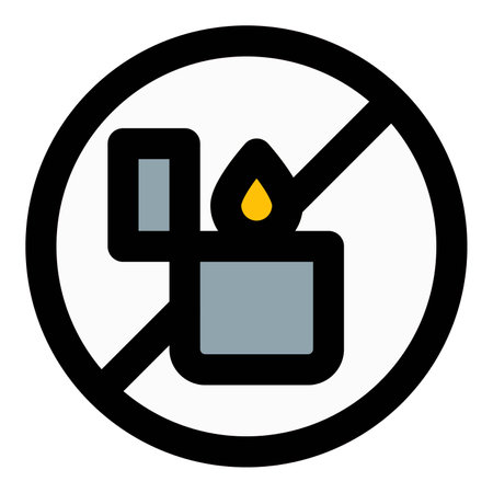 Prohibited use or possession of fire lighters.のイラスト素材