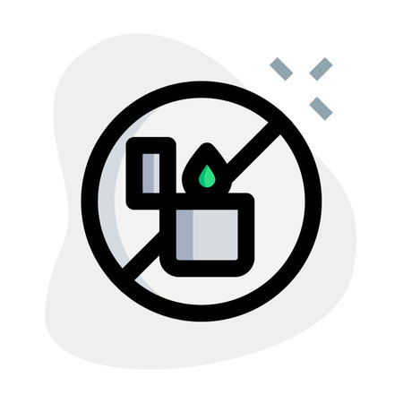 Prohibited use or possession of fire lighters.のイラスト素材