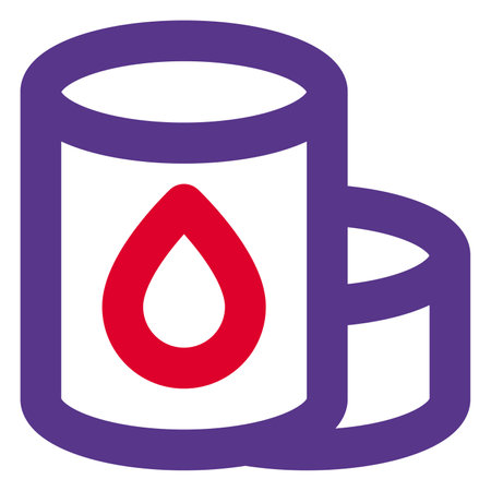 Robust container stores and safeguards liquid oil.のイラスト素材