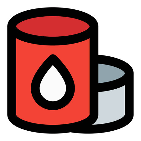 Robust container stores and safeguards liquid oil.のイラスト素材
