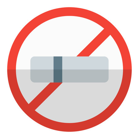 Smoking prohibited at gas station premises.のイラスト素材