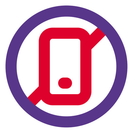 Cellular device usage is strictly prohibited.のイラスト素材
