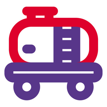 Mobile tank for liquid transportation on rails.のイラスト素材