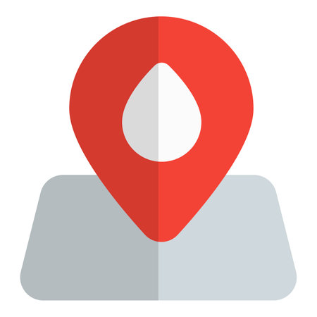 Temporary marker for a gas station location.のイラスト素材