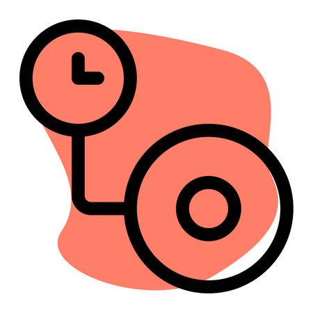 Portable air pump to inflate a tire.のイラスト素材